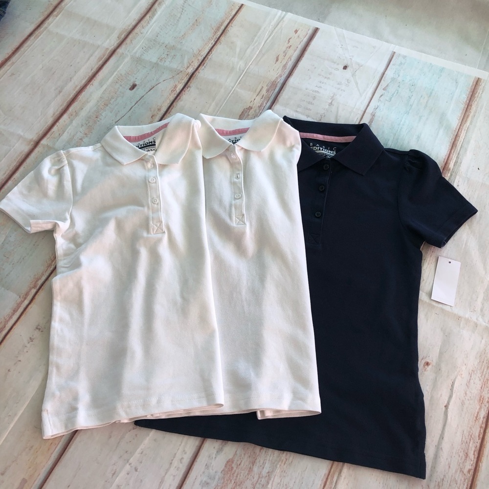 Girls polos uniform set of 3 - Picture 2 of 5